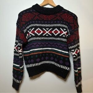 Vintage 90’s Jamie Scott Sweater Eclectic Grandpa Cottagecore Crewneck Knit Sz L